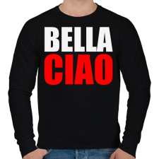 PRINTFASHION Bella ciao - Férfi pulóver - Fekete férfi pulóver, kardigán