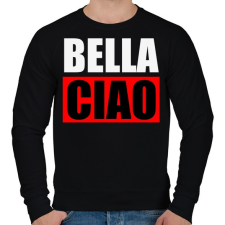 PRINTFASHION Bella ciao - Férfi pulóver - Fekete férfi pulóver, kardigán