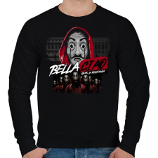 PRINTFASHION Bella Ciao - Férfi pulóver - Fekete férfi pulóver, kardigán