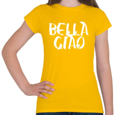 PRINTFASHION Bella ciao graffiti fehér - Női póló - Sárga női póló