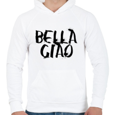 PRINTFASHION Bella ciao graffiti fekete - Férfi kapucnis pulóver - Fehér férfi pulóver, kardigán