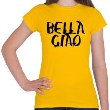 PRINTFASHION Bella ciao graffiti fekete - Női póló - Sárga női póló