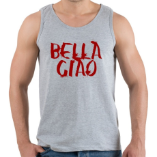 PRINTFASHION Bella ciao graffiti piros - Férfi atléta - Sport szürke