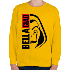 PRINTFASHION Bella ciao - Gyerek pulóver - Sárga gyerek pulóver, kardigán