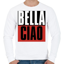 PRINTFASHION Bella Ciao - Nagy Pénzrablás - Money Heist - Casa de Papel - Férfi pulóver - Fehér férfi pulóver, kardigán