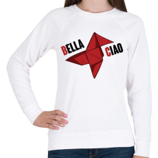 PRINTFASHION Bella Ciao origami - Női pulóver - Fehér