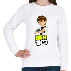 PRINTFASHION Ben ten - Női pulóver - Fehér
