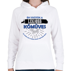 PRINTFASHION Béna pólót kaptam - Kőműves - Női kapucnis pulóver - Fehér