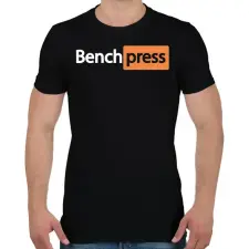 PRINTFASHION BenchPress - Férfi póló - Fekete férfi póló