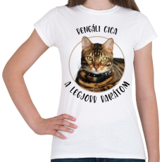 PRINTFASHION Bengáli cica - Legjobb barát - Női póló - Fehér