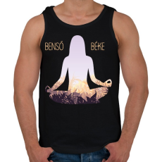 PRINTFASHION Benső béke - Meditáló nő - Férfi atléta - Fekete