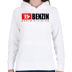 PRINTFASHION benzin - Női kapucnis pulóver - Fehér