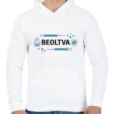 PRINTFASHION Beoltva - covid 19 - Férfi kapucnis pulóver - Fehér