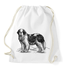 PRINTFASHION Bernáthegyi kutya rajz - Sportzsák, Tornazsák - Fehér tornazsák