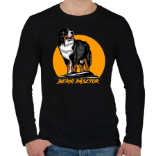 PRINTFASHION Berni pásztor - Férfi hosszú ujjú póló - Fekete férfi póló