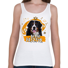 PRINTFASHION Berni pásztor firka - Női atléta - Fehér női trikó