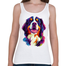 PRINTFASHION Berni Pásztorkutya Portré - Női atléta - Fehér női trikó