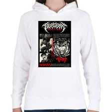 PRINTFASHION Berserk - Guts - Női kapucnis pulóver - Fehér női pulóver, kardigán
