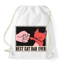 PRINTFASHION Best Cat Dad Ever - Sportzsák, Tornazsák - Fehér tornazsák