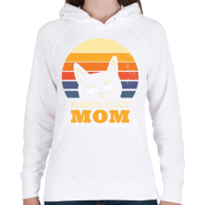 PRINTFASHION Best Cat Mom Ever - Női kapucnis pulóver - Fehér női pulóver, kardigán