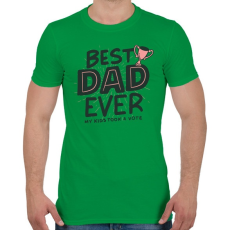 PRINTFASHION Best Dad Ever - Férfi póló - Zöld