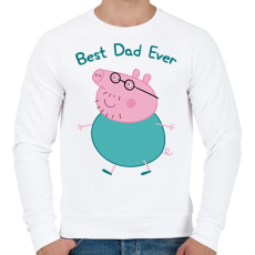 PRINTFASHION Best Dad Ever - Férfi pulóver - Fehér