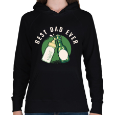 PRINTFASHION Best Dad Ever - Női kapucnis pulóver - Fekete női pulóver, kardigán