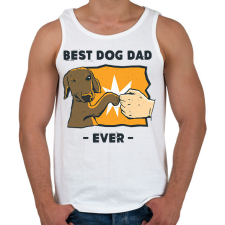 PRINTFASHION Best dog dad ever - Férfi atléta - Fehér atléta, trikó