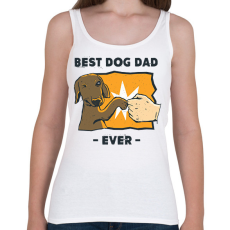 PRINTFASHION Best dog dad ever - Női atléta - Fehér