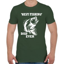 PRINTFASHION Best Fishing - Férfi póló - Katonazöld férfi póló