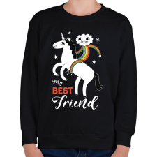 PRINTFASHION Best friend - Gyerek pulóver - Fekete gyerek pulóver, kardigán