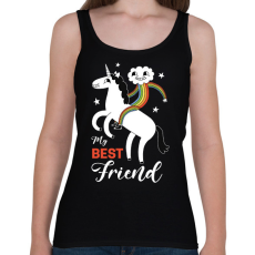 PRINTFASHION Best friend - Női atléta - Fekete