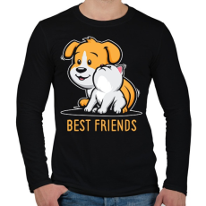 PRINTFASHION Best friends - Férfi hosszú ujjú póló - Fekete