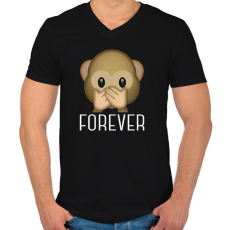 PRINTFASHION Best Friends - Monkey 3 - Férfi V-nyakú póló - Fekete