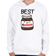 PRINTFASHION Best Friends - Nutellás kenyér 1 - Gyerek kapucnis pulóver - Fehér
