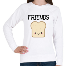 PRINTFASHION Best Friends - Nutellás kenyér 2 - Női pulóver - Fehér női pulóver, kardigán