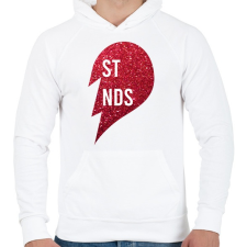 PRINTFASHION Best friends - right - Férfi kapucnis pulóver - Fehér férfi pulóver, kardigán