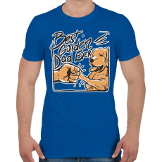 PRINTFASHION Best Golden Dad Ever - Férfi póló - Királykék