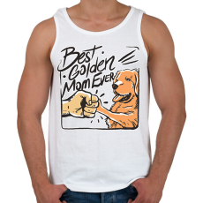 PRINTFASHION Best Golden Mom Ever - Férfi atléta - Fehér