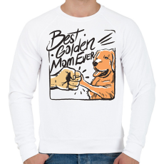 PRINTFASHION Best Golden Mom Ever - Férfi pulóver - Fehér