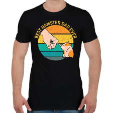 PRINTFASHION Best Hamster Dad Ever - Férfi póló - Fekete férfi póló