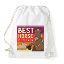 PRINTFASHION Best Horse Mom Ever - Sportzsák, Tornazsák - Fehér tornazsák