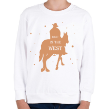 PRINTFASHION Best in the west - Gyerek pulóver - Fehér gyerek pulóver, kardigán