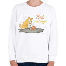 PRINTFASHION Best massage - Gyerek pulóver - Fehér