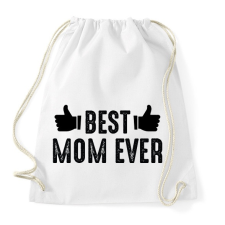 PRINTFASHION BEST MOM EVER-01 - Sportzsák, Tornazsák - Fehér tornazsák