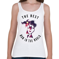 PRINTFASHION BEST MOM - Női atléta - Fehér női trikó