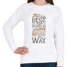 PRINTFASHION Best things - a legjobb dolgok az életben - Női pulóver - Fehér