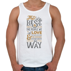 PRINTFASHION Best things in life - Férfi atléta - Fehér