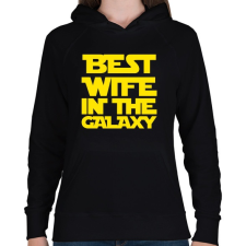 PRINTFASHION Best wife - Női kapucnis pulóver - Fekete női pulóver, kardigán