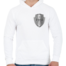 PRINTFASHION Best year - Évszámmal - Férfi kapucnis pulóver - Fehér